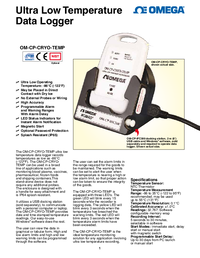 Thumbnail of document Data Sheet - OM-CP Ultra Low Temperature Data Logger